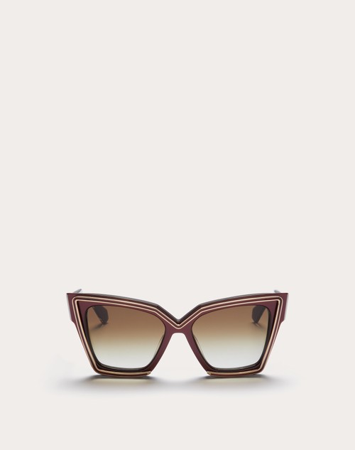 Red Valentino V - GRACE OCCHIALE CAT-EYE OVERSIZE IN ACETATO CON DETTAGLI IN TITANIO Super sconto
