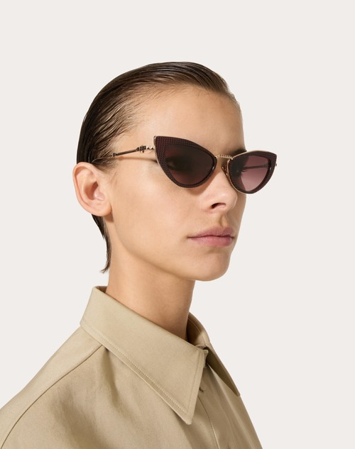 Red Valentino VIII - OCCHIALE DA SOLE CAT-EYE IN TITANIO E POLIAMMIDE CON STUD Sconti questo mese