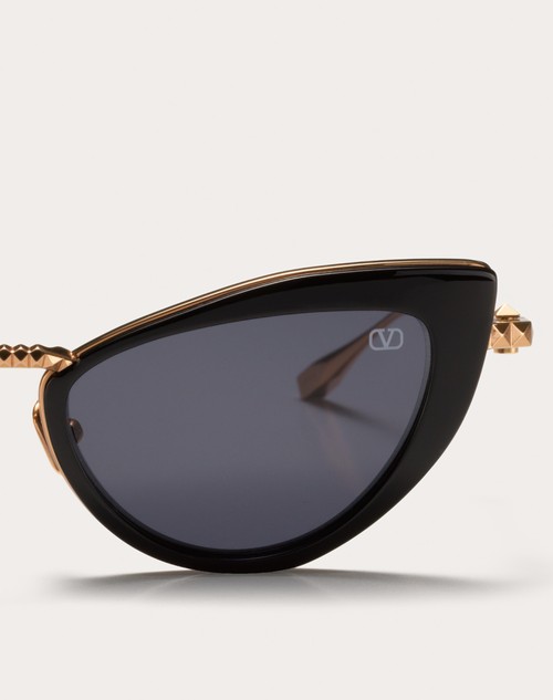 Red Valentino VIII - OCCHIALE DA SOLE CAT-EYE IN TITANIO E ACETATO CON STUD Italy