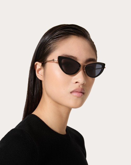 Red Valentino VIII - OCCHIALE DA SOLE CAT-EYE IN TITANIO E ACETATO CON STUD Italy