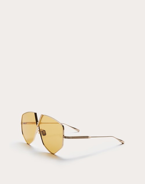 Red Valentino V - HEXAGON OCCHIALE PILOT OVERSIZE IN TITANIO Nuovo