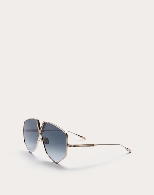 Red Valentino V - HEXAGON OCCHIALE PILOT OVERSIZE IN TITANIO Qualità