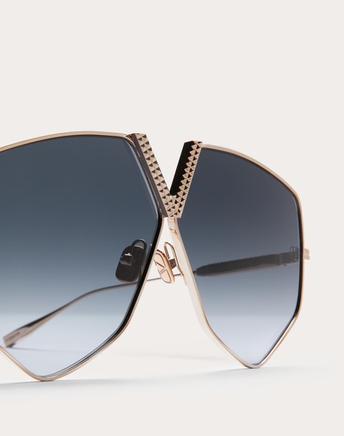 Red Valentino V - HEXAGON OCCHIALE PILOT OVERSIZE IN TITANIO Qualità
