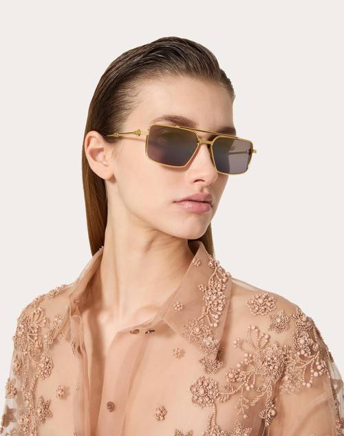 Red Valentino VI - OCCHIALE RETTANGOLARE IN METALLO Spedizione Gratuita
