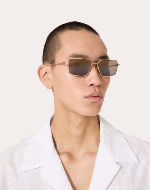 Red Valentino VI - OCCHIALE RETTANGOLARE IN METALLO Spedizione Gratuita