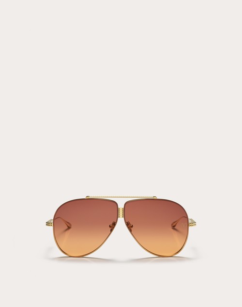 Red Valentino XVI - OCCHIALE PILOT IN TITANIO CON STUD Qualità Garantita