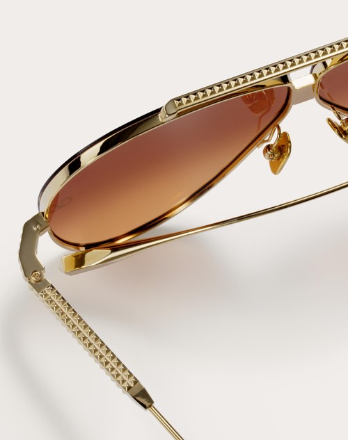 Red Valentino XVI - OCCHIALE PILOT IN TITANIO CON STUD Qualità Garantita