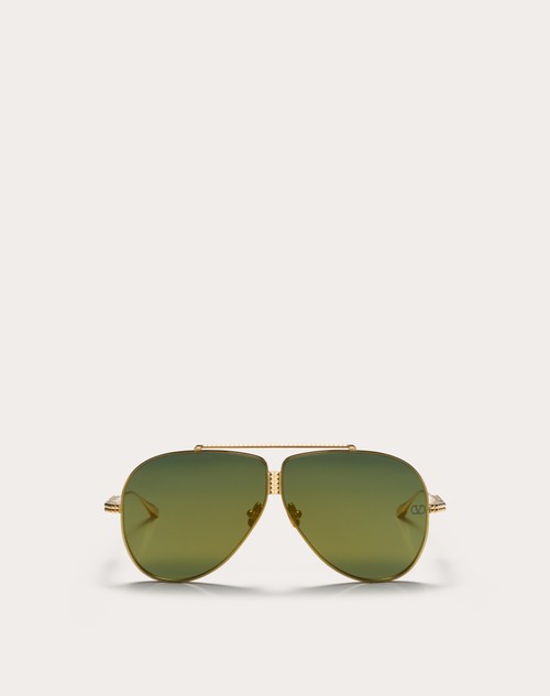 Red Valentino XVI - OCCHIALE PILOT IN TITANIO CON STUD Acquista Ora