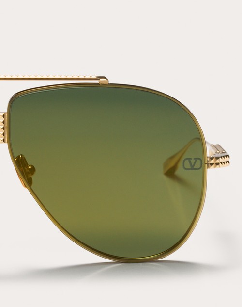 Red Valentino XVI - OCCHIALE PILOT IN TITANIO CON STUD Acquista Ora