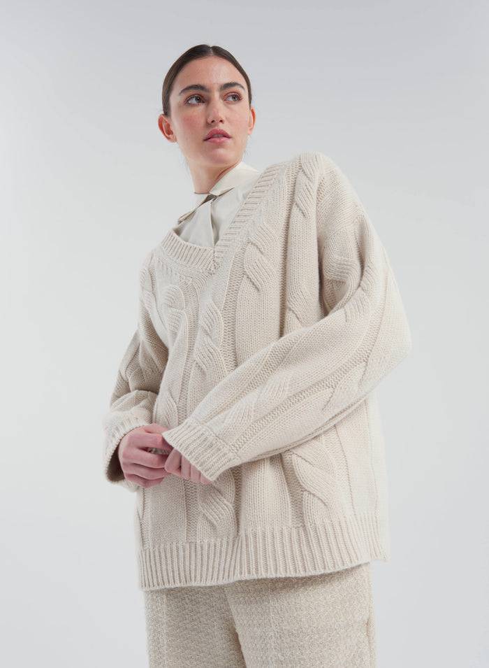 Lorena Antoniazzi MAGLIA IN LANA, CASHMERE E SETA Nuova