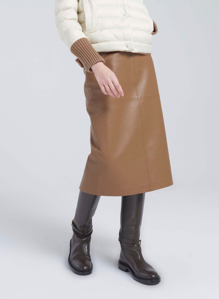 Lorena Antoniazzi GONNA MIDI IN NAPPA Sottocosto