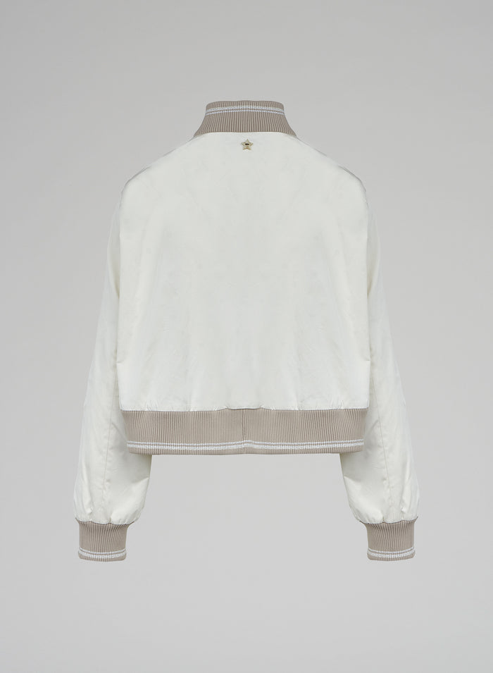 Lorena Antoniazzi BOMBER CROPPED IN NYLON Sconti VIP