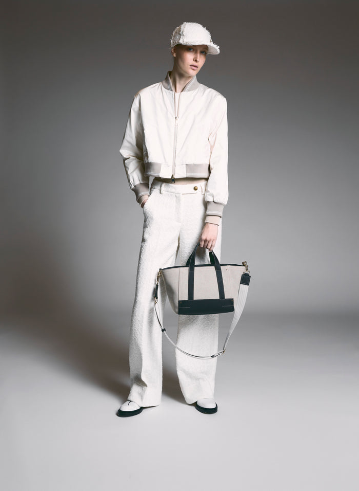 Lorena Antoniazzi BOMBER CROPPED IN NYLON Sconti VIP