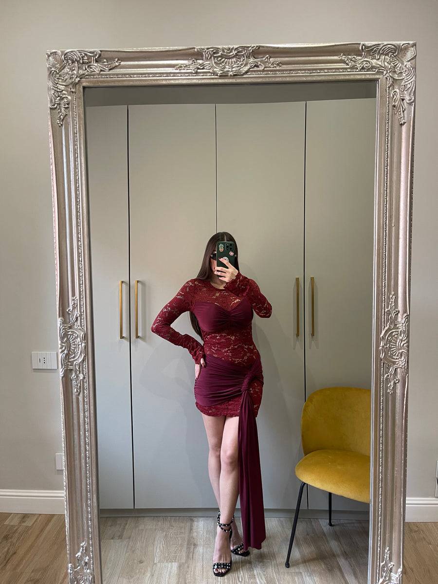 Lovely Sisters Abito Dea bordeaux Negozi Online