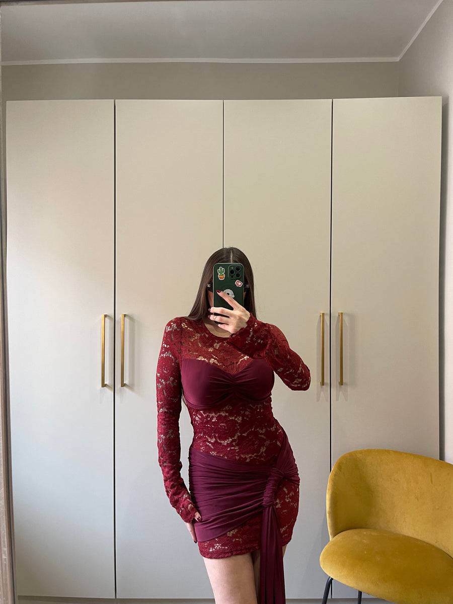 Lovely Sisters Abito Dea bordeaux Negozi Online