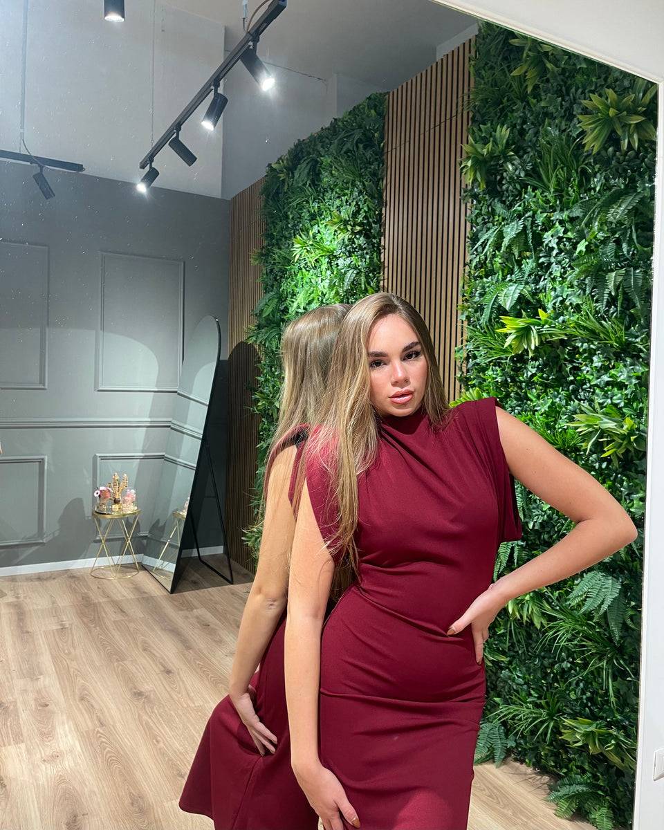 Lovely Sisters Abito Diana bordeaux Spedizione Gratuita