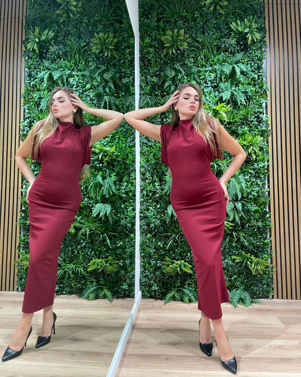 Lovely Sisters Abito Diana bordeaux Spedizione Gratuita