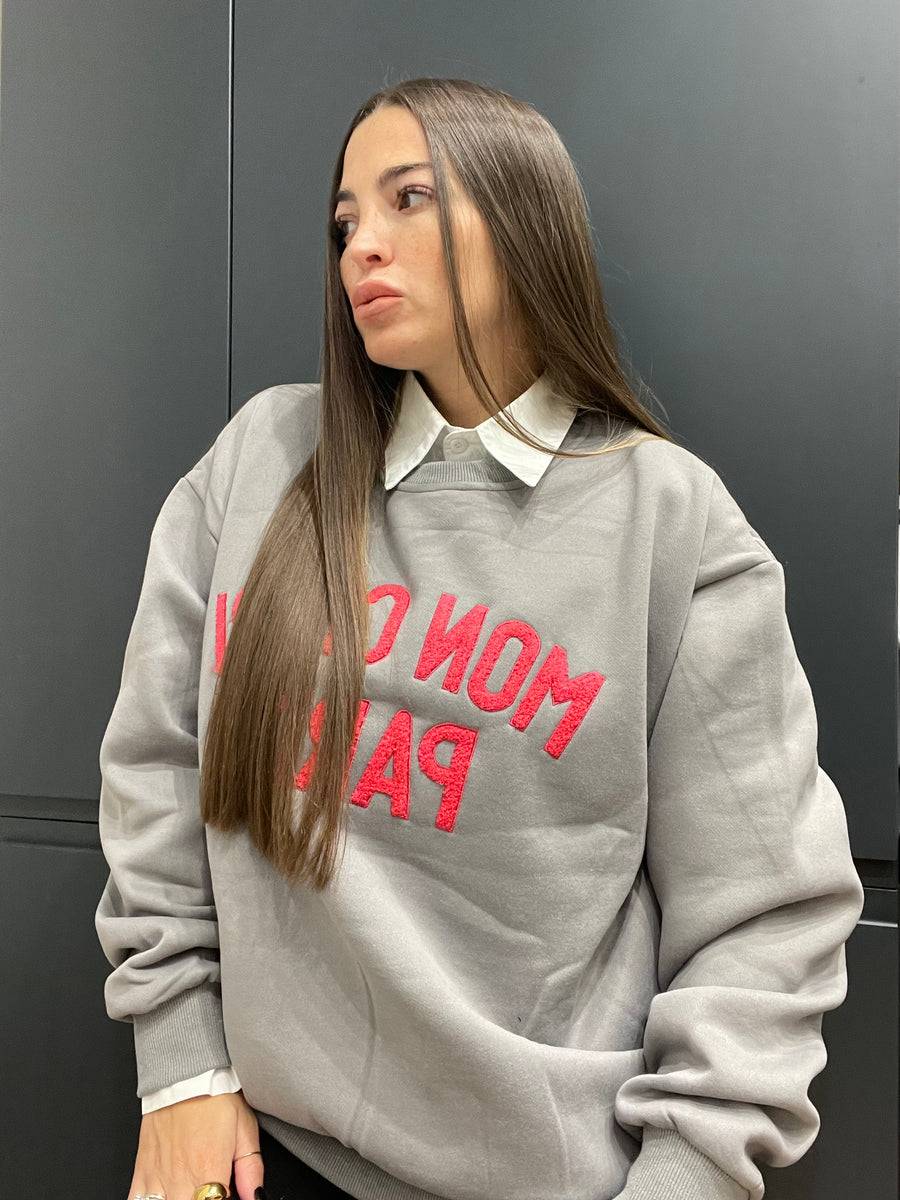 Lovely Sisters Felpa Mon Cheri grigio Promozione