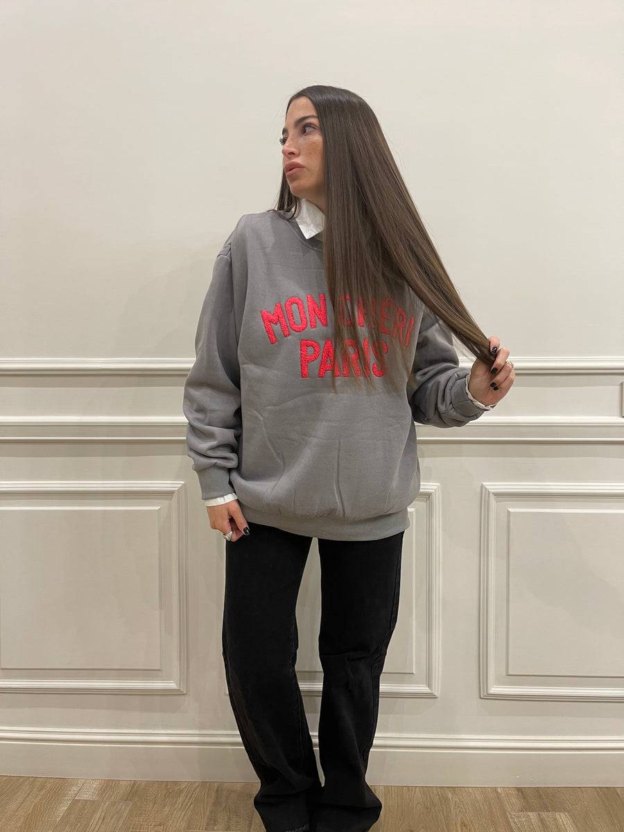 Lovely Sisters Felpa Mon Cheri grigio Promozione