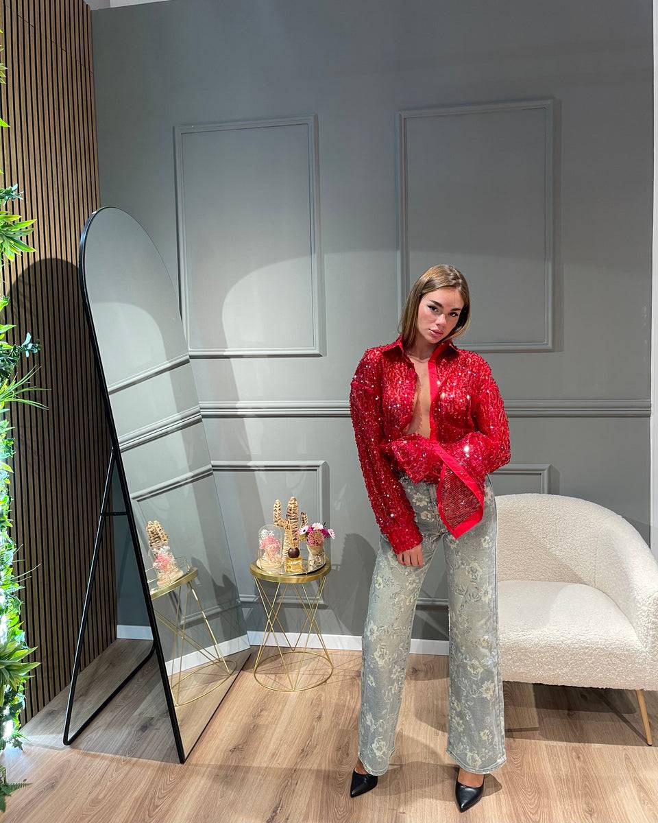 Lovely Sisters Camicia Nives rossa 2025