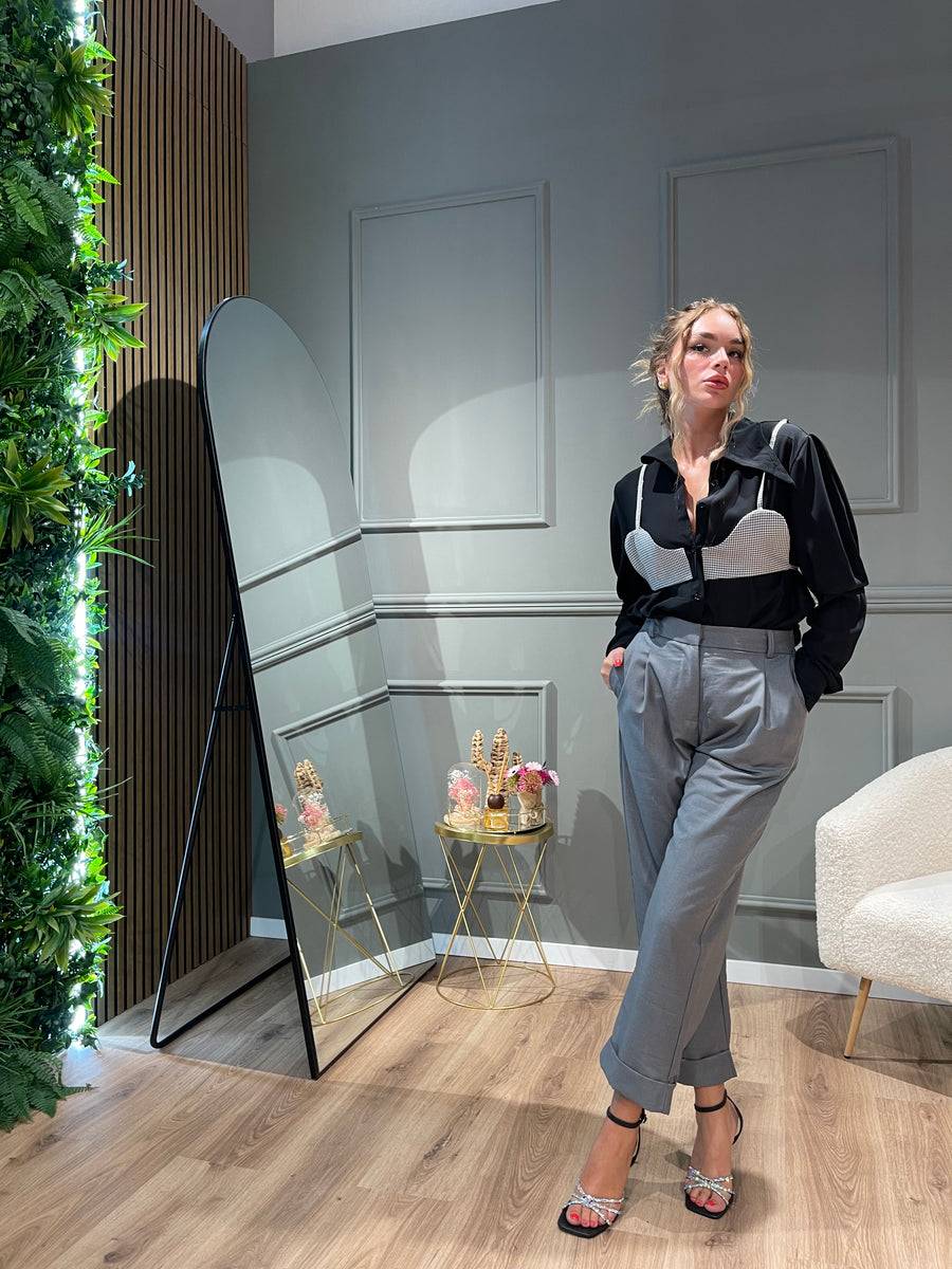 Lovely Sisters Pantalone classico grigio Sottocosto