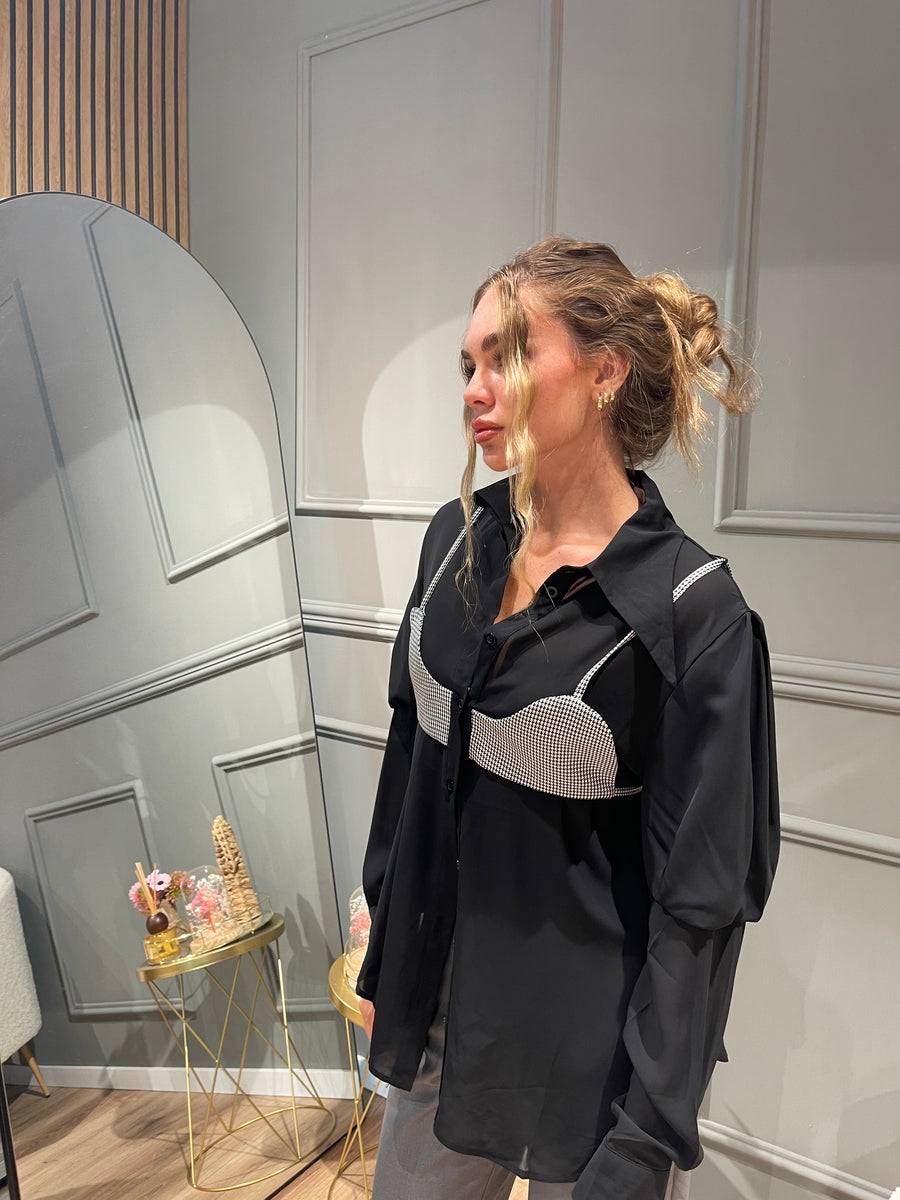 Lovely Sisters Camicia Helena nera Shopping Online