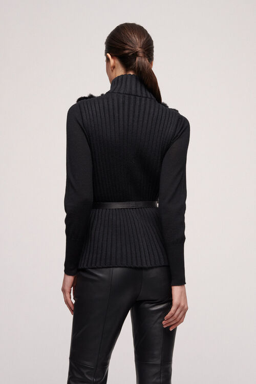 Luisa Spagnoli Mercante - Gilet in eco-pelliccia Vendite Flash