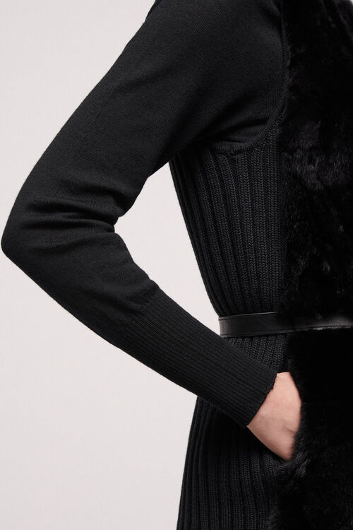 Luisa Spagnoli Mercante - Gilet in eco-pelliccia Vendite Flash