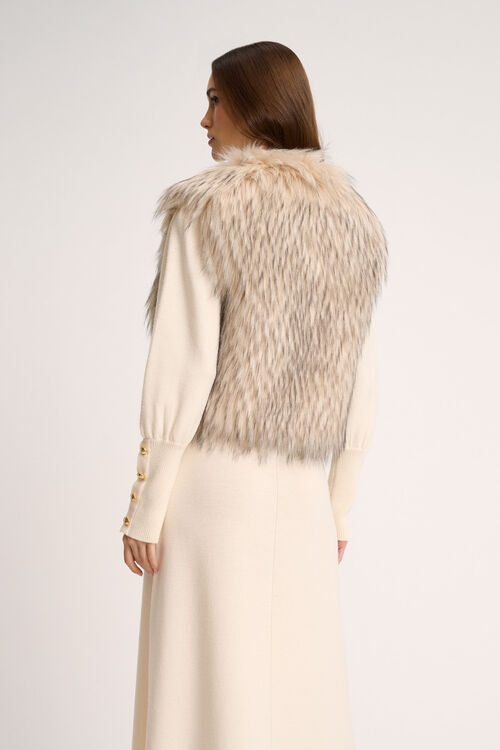 Luisa Spagnoli Smorfia - Gilet in faux fur Saldi