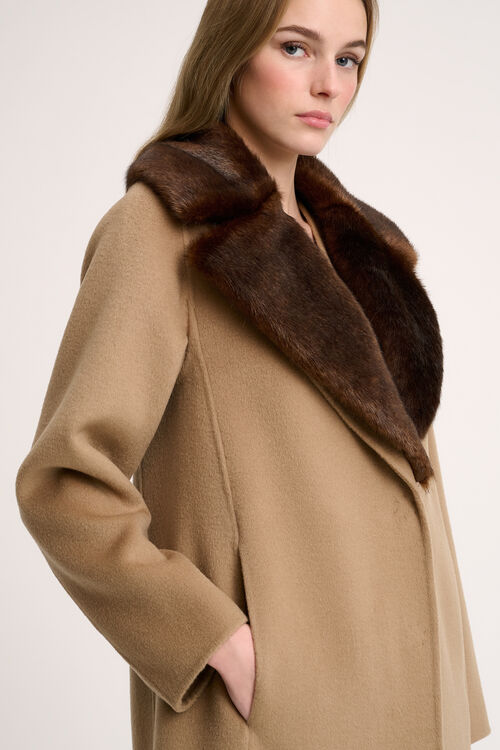 Luisa Spagnoli Sussulto - Cappotto con revers faux fur I Più Venduti