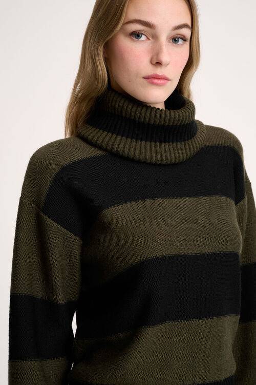 Luisa Spagnoli Marsupio - Pullover a righe Presa
