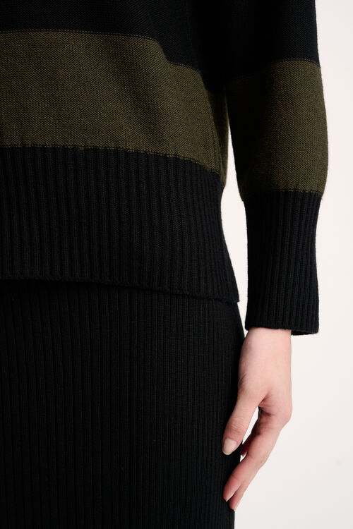 Luisa Spagnoli Marsupio - Pullover a righe Presa