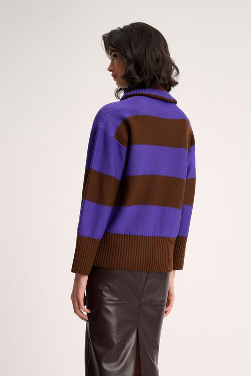 Luisa Spagnoli Marsupio - Pullover a righe In Linea