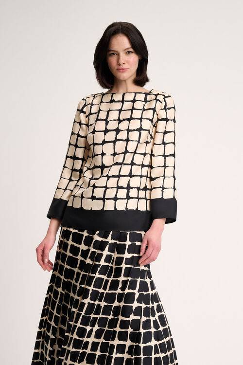 Luisa Spagnoli Leggio - Blusa a quadri Discount Store per i nuovi prodotti