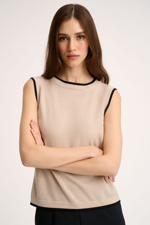 Luisa Spagnoli Macinapepe - Top in maglia Vendita Calda