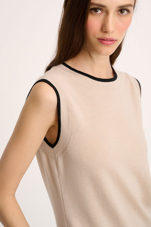 Luisa Spagnoli Macinapepe - Top in maglia Vendita Calda