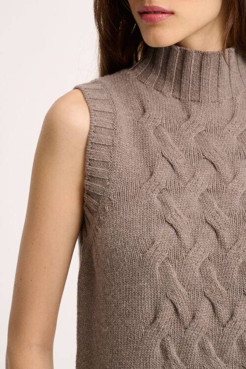 Luisa Spagnoli Chiusura - Gilet a collo alto In Saldo