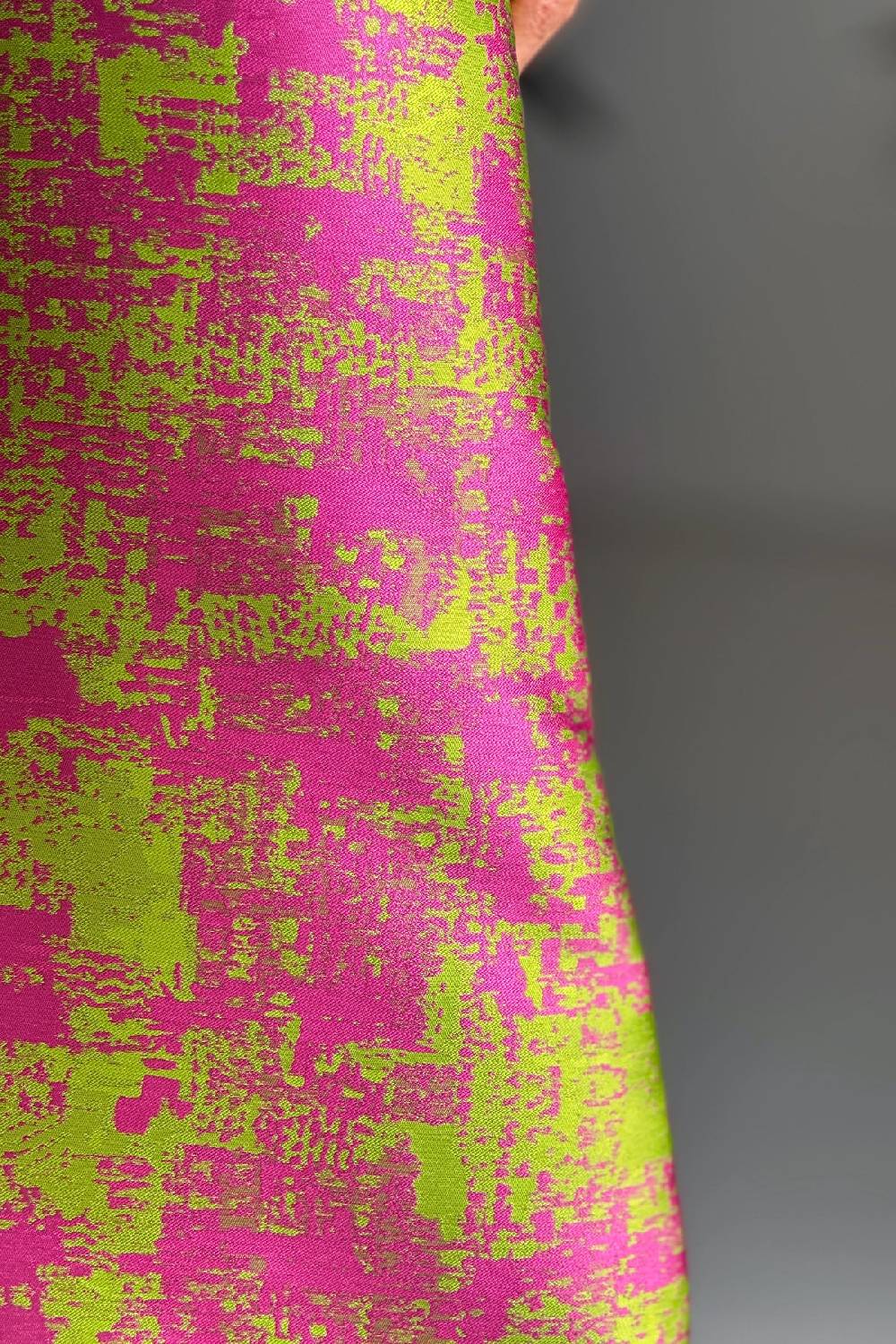 Lunatica Milano Gonna Svasata Abstract Green Fucsia Cyber Monday