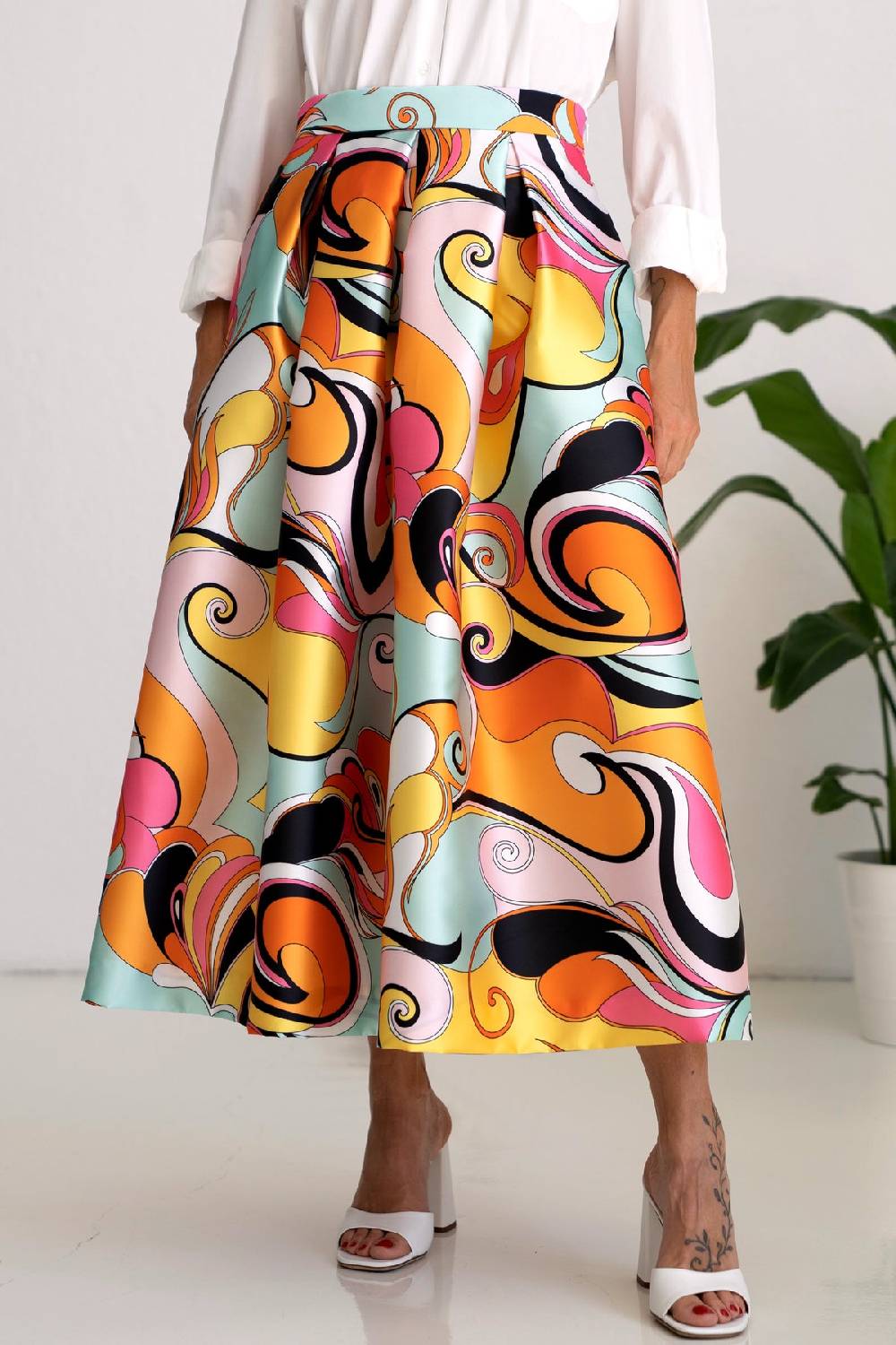 Lunatica Milano Gonna Groovy 009 Yellow Orange Sottocosto