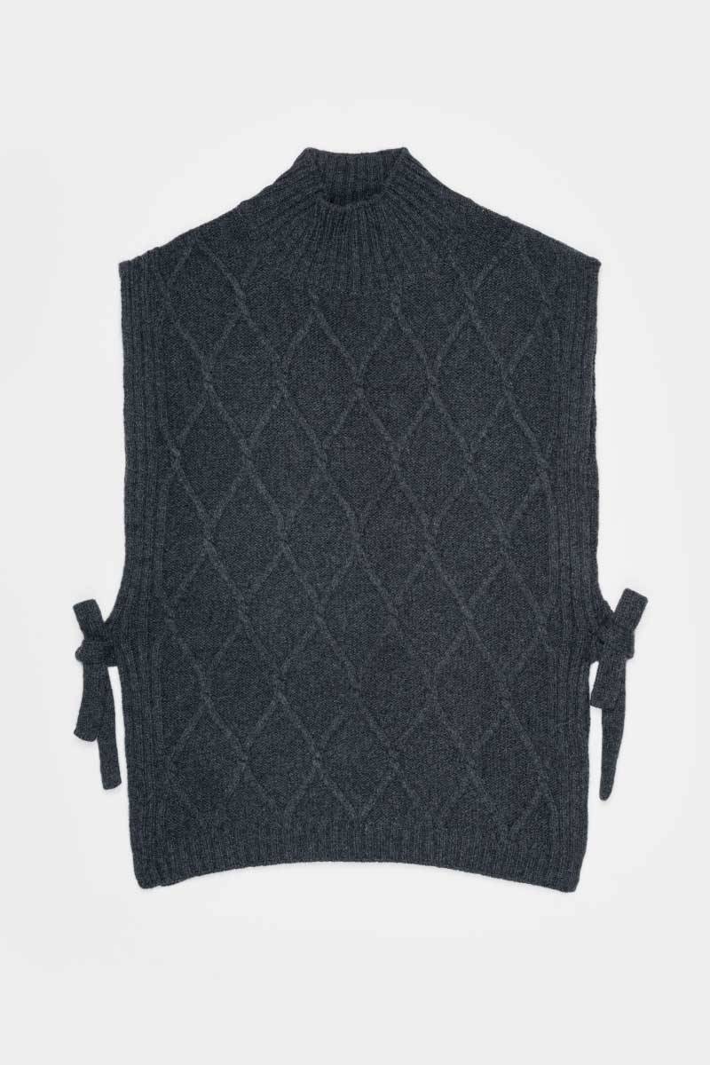 Rifò DELIA Gilet Collo Alto Lana Rigenerata Offerta
