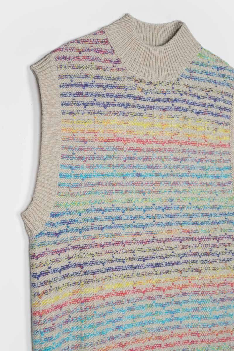 Rifò IRIDE Gilet Donna Lana Rigenerata Vendita Calda