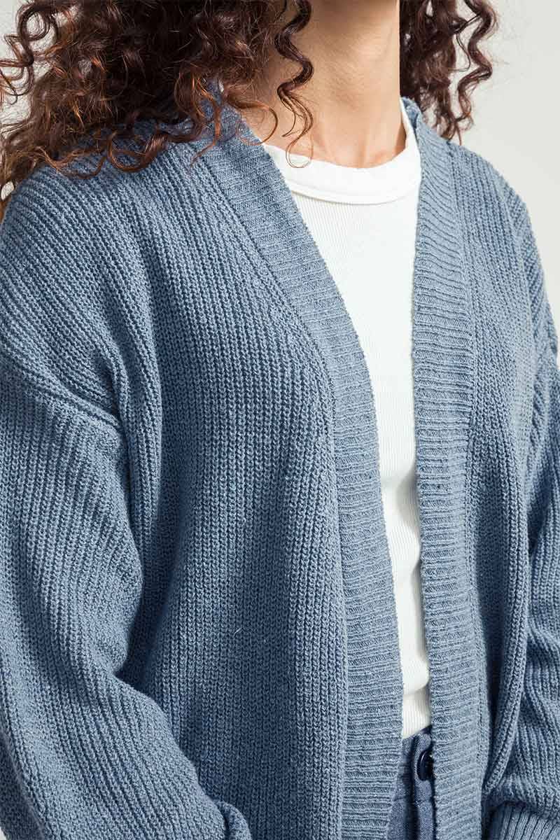 Rifò CARA Cardigan Donna Cotone Jeans Rigenerato Saldi Di Fabbrica