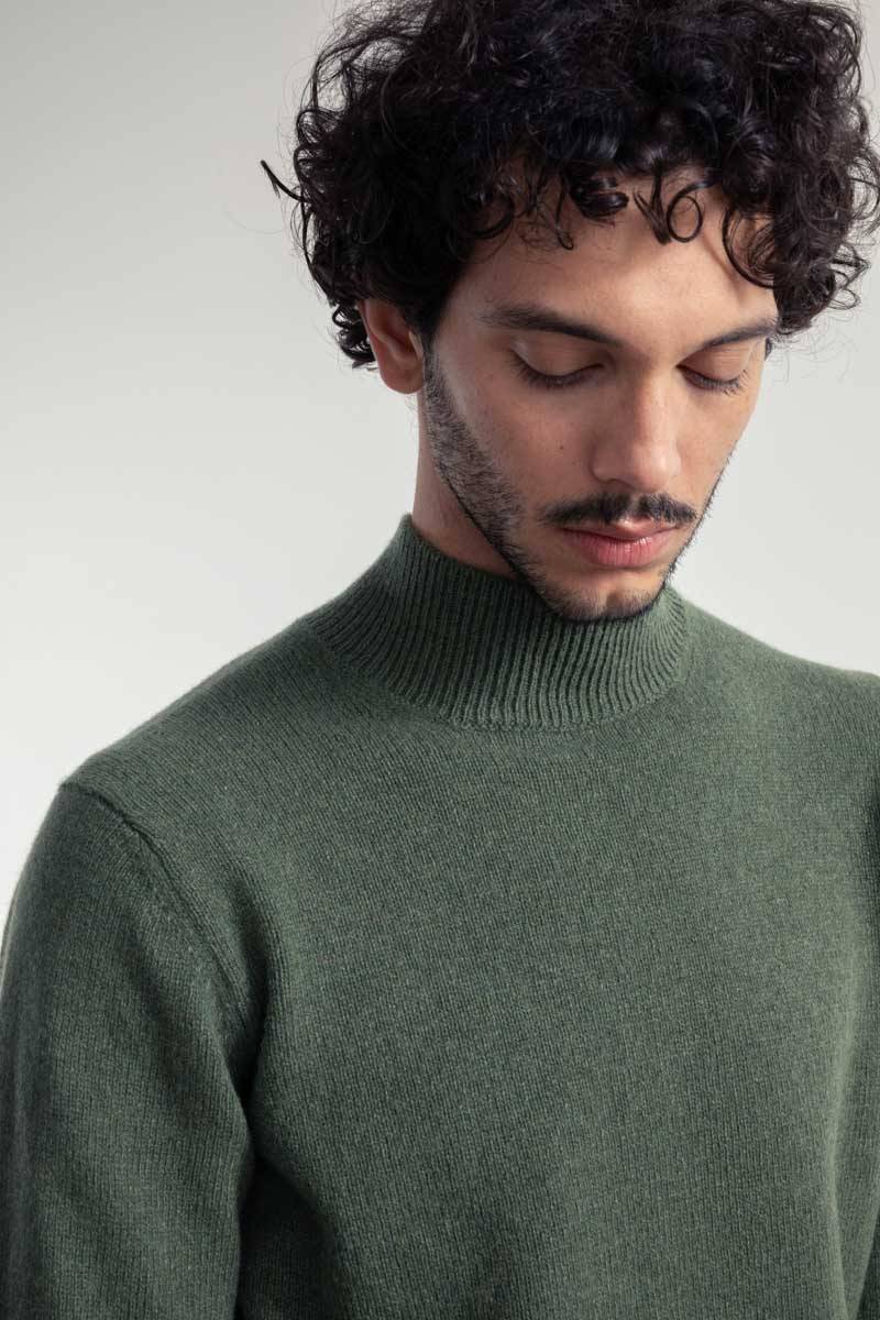 Rifò CLEMENTE Maglia Collo Alto Uomo Cashmere Rigenerato Prezzo di fabbrica