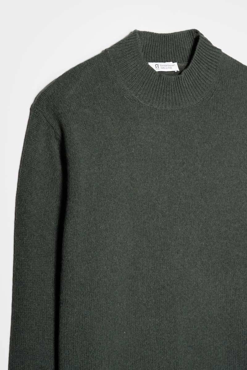 Rifò CLEMENTE Maglia Collo Alto Uomo Cashmere Rigenerato Prezzo di fabbrica