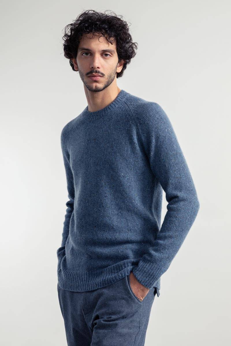 Rifò ALFREDO Maglia Girocollo Unisex Cashmere Rigenerato Comprare a buon mercato