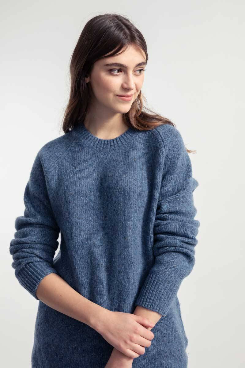 Rifò ALFREDO Maglia Girocollo Unisex Cashmere Rigenerato Comprare a buon mercato