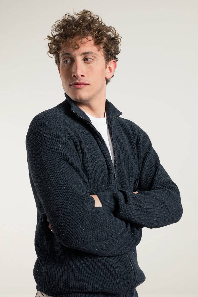 Rifò DUCCIO Cardigan Uomo Cotone Jeans Rigenerato Offerta temporanea
