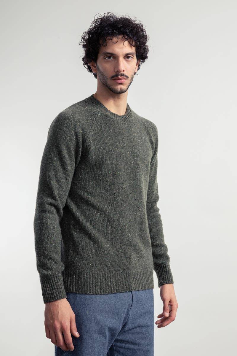 Rifò ALFREDO Maglia Girocollo Unisex Cashmere Rigenerato Super sconto