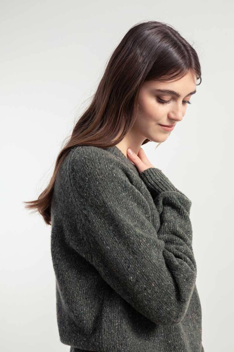 Rifò ALFREDO Maglia Girocollo Unisex Cashmere Rigenerato Super sconto