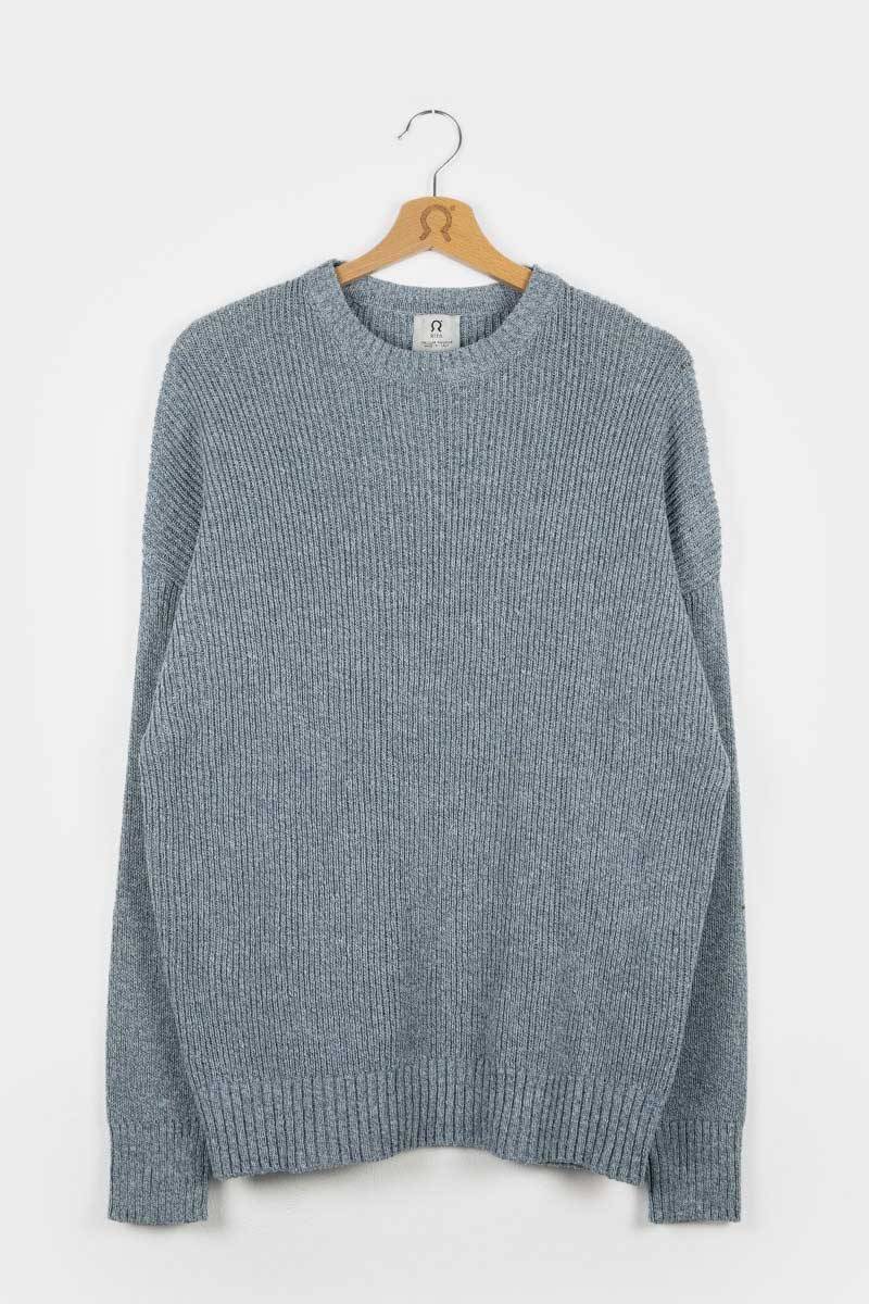 Rifò COSIMO Maglia Uomo Cotone Jeans Rigenerato 50% di sconto con spedizione gratuita